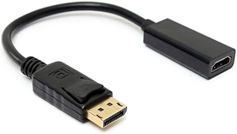 Doorga DisplayPort pentru adaptorul HDMI, Convertor gata de rezoluție 4K cu audio, negru