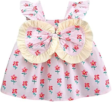 KAGAYD fetita Rochie Toddler fete copil Fly maneca printuri florale vara plaja Sundress partid rochii printesa rochie