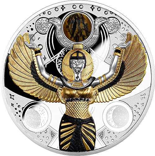 2022 De Modern Comemorative Powercoin Isis Zeiță egipteană 2 Oz Monedă de argint 2 $ NIUE 2022 Dovadă