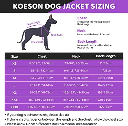 Paltoane pentru câini de iarnă Koeson, jachete de zăpadă cu câini super calzi pentru vreme rece, pentru câini reflectorizante,