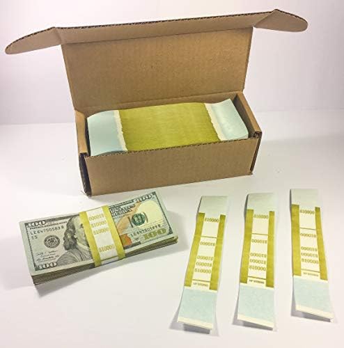 N. F. STRING & amp; SON, INC, Curele valutare auto-sigilate, imprimate cu batoane de muștar și pachet de 10000 USD de 1.000