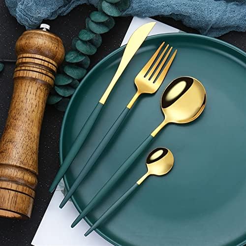 8/12/16/20pcs Seturi de tacâmuri din aur din oțel inoxidabil Sliver Sliver Set Art cuțit Spoon Spoon pentru bucătărie pentru