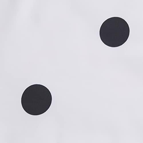 Basics set de lenjerie de pat din microfibră ușoară din 7 piese-Set complet / Queen, Buline albe și negre