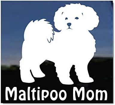 MAMA MALTIPOO | NICKERSTICKERS® VINYL DOG ​​WINDER DE DECAL DE DECAL