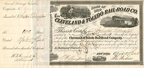 Cleveland și Toledo Rail-Road Co. semnat de Johnston Livingston