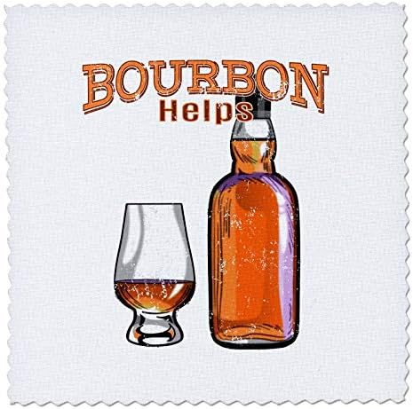 3drose Bourbon ajută la sticlă și sticlă pentru băutorii de whisky. - Pătrate Quilt