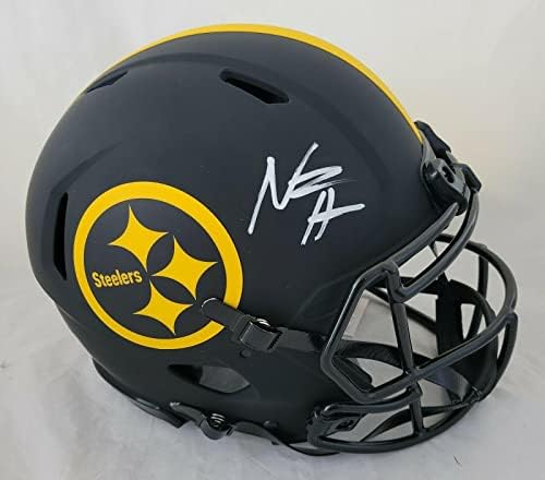 Najee Harris a semnat Pittsburgh Steelers Eclipse Speed authentic Helmet fanatics-Căști NFL cu autograf