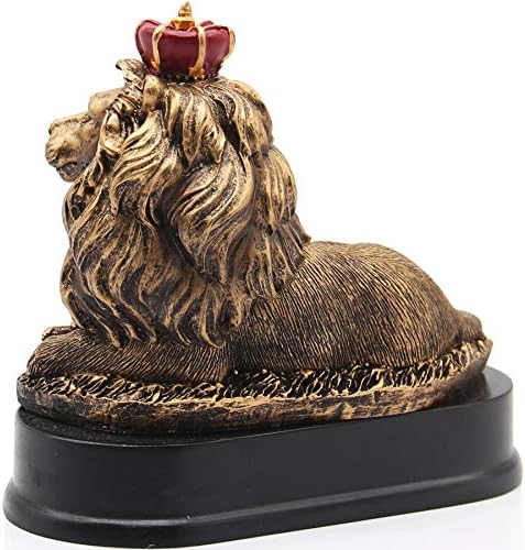 H&W Lion King Figurine Statuia, Decorația biroului de birou 5'H, decorarea în stil nordic și decor de studiu, figurine de colecție,