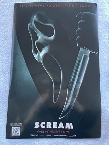 SCREAM 11 x17 Poster original de film promoțional 2022 Neve Campbell Courtney Cox