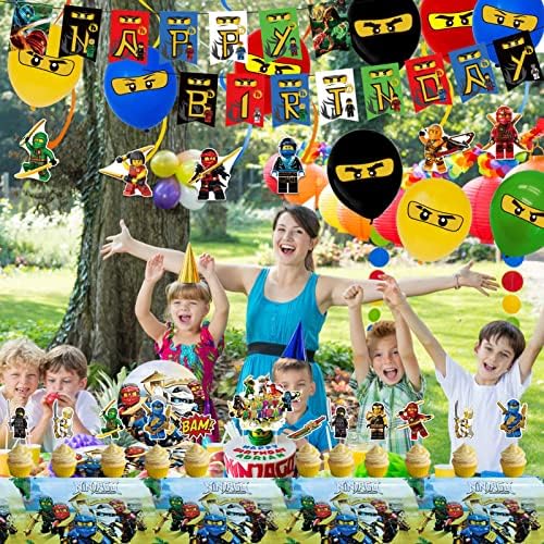 69pcs Birthday Party Supplies Birthday Party Decorations includ Banner, Swirl agățat baloane pentru tort,Cupcake Topper, placă