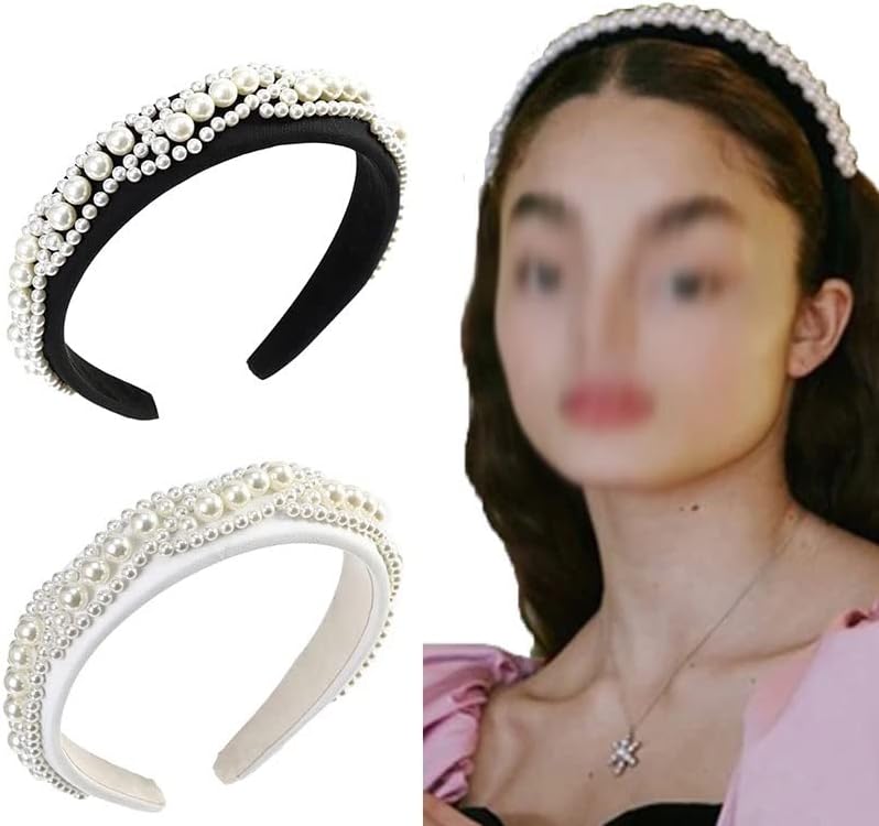 SDFGH femei elegante mari mici perle Hairbands dulce Headband păr cercuri titularul Ornament cap trupa Accesorii de par