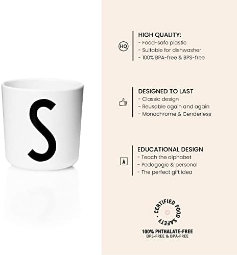 Litere de design Capace de cupă sippy pentru cupe de melamină proiectate în Danemarca | Capacul de băuturi durabil pentru bebeluși,
