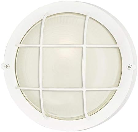 Westinghouse Lighting 6783600 Corp de perete în aer liber, finisaj alb, lentilă de sticlă alb