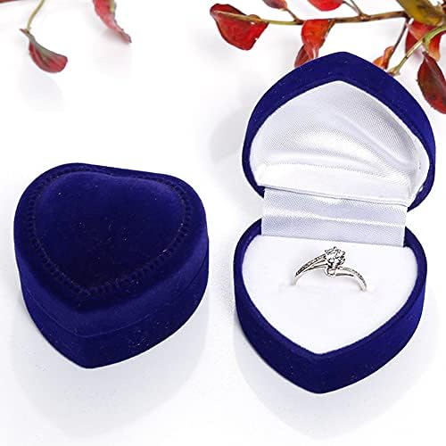 2 bucăți cutie de inel în formă de inimă cutie de cercei În formă de inimă cutie de afișare cutie de bijuterii cutie de bijuterii