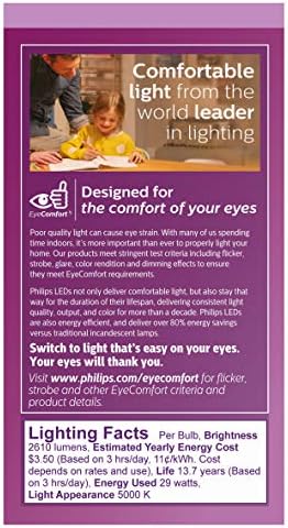 Philips LED high Lumen 150 Watt LED A21 Frosted bec, Dimmable, tehnologia EyeComfort, 2610 Lumen, lumina zilei , 29W=150W,