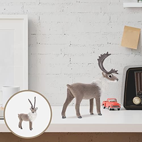 Figurină de renă Vosarea de Crăciun Decorare căprioare Figurine de animale de Crăciun pentru tableta raft birou decor de iarnă