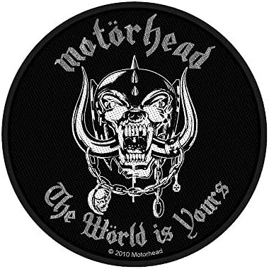 Motorhead The World Is Yours Patch Cover Art Heavy Metal Woven Coase pe aplicație