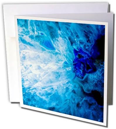 3drose imagine de moda de lux Ice Blue marmura agat Gem minerale cuarț-felicitare, 6 de 6 inch