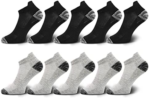 GPPZM 10 perechi șosete de gleznă pentru bărbați Șosete de bumbac Sports Socks Mesh cu suport pentru arc