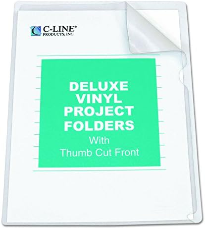 C-Line Deluxe Super-grele non-orbire vinil proiect dosare, scrisoare dimensiune, clar, 50 pe cutie