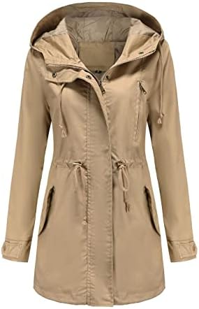 Femei Coats solide ploaie jacheta Maneca lunga activ în aer liber Sport jacheta moda usoare Oversize iarna haina