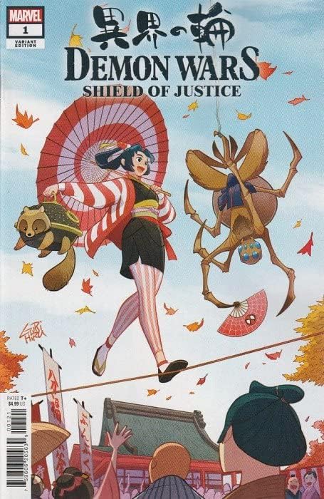 Războaiele demonilor: scutul Justiției 1a VF / NM ; carte de benzi desenate Marvel / Guri Hiru Peach Momoko