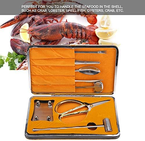 Instrument de crab Gloglow, cracker de homar, stridii din oțel inoxidabil pentru coajă de homar Crab de pește