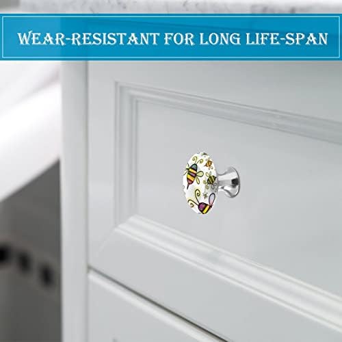 LafalPer decorative Cabinet butoane multi Design cristal sertar trage cu 3D vizual culoare desen animat de albine pentru bucatarie