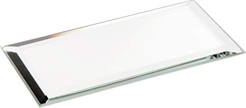 Plymor dreptunghi 3mm teșite oglindă de sticlă, 2 inch x 4 inch