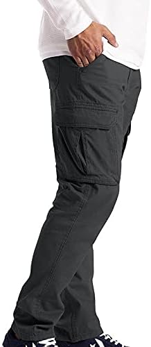 Wenkomg1 Mens drumeții Cargo pantaloni sport pantaloni largi de lucru Pantaloni usori Casual picior drept pantaloni de trening