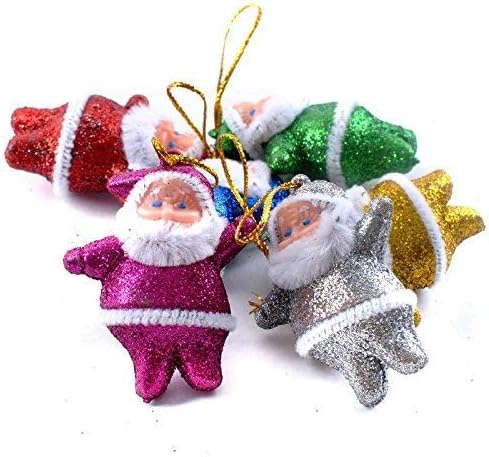 Decorațiuni de brad de Crăciun: multicolor Moș Crăciun Hanging | Arbore de Crăciun Hanging Santa Decorație | Pachet de 6 |