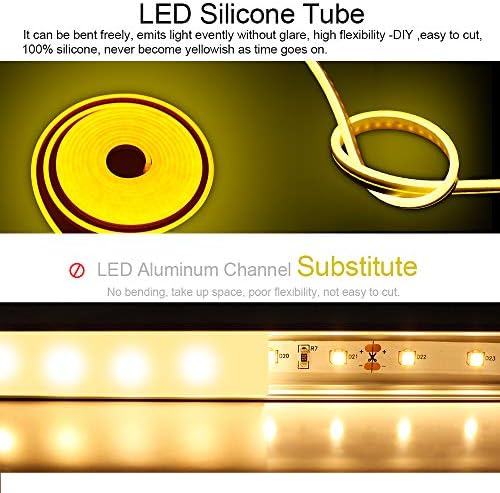 Sistem de canale cu LED -uri siliconice, profil de aluminiu LED noi înlocuitori, profil LED de îndoire moale, 5m 13x5mm, IP67