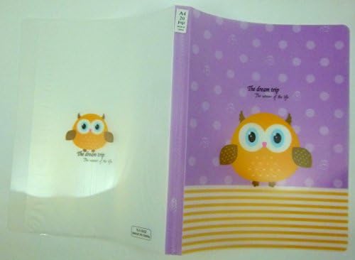 Cute Owl 20 buzunare ușoare A4 afișare carte dosar