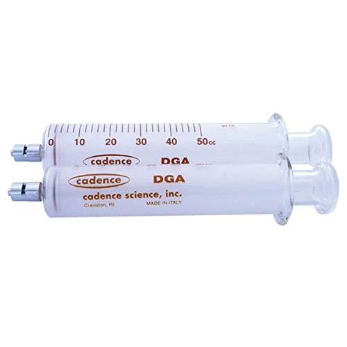 Cadence G5127 Analiza gazelor dizolvate seringă, vârf de blocare a metalului Luer, 10 ml în absolvirea de 1/2 ml