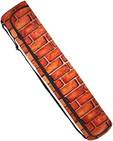 RATGDN Yoga Mat Bag, perete de cărămidă roșie exercițiu Yoga mat Carrier Full-Zip Yoga Mat Carry Bag cu curea reglabilă pentru