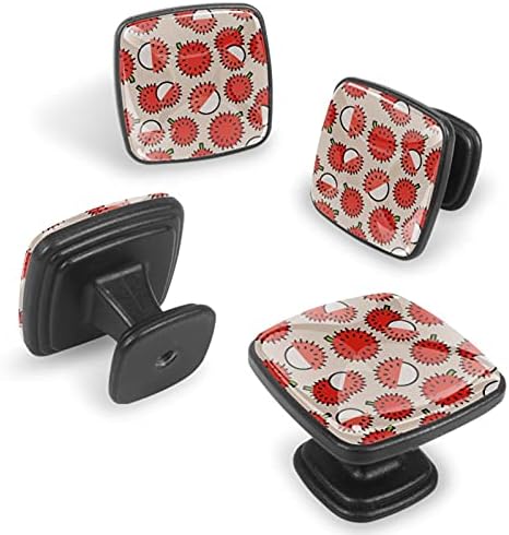 Lagerery sertar butoane roșu Rambutan Cabinet butoane pentru pepinieră cameră Dresser butoane pătrat Decorative butoane cameră