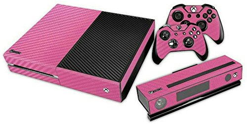 Set de piele de vinil pentru consolă/controler modfreakz-Fibre de Carbon Roz Pentru Xbox One Original