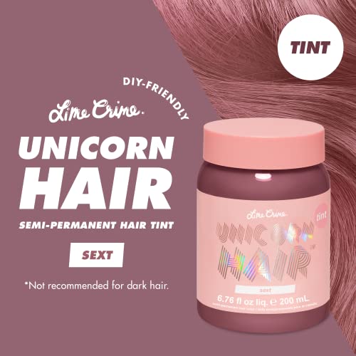Lime Crime Pastel colored inorog Hair Tint, Sext-condiții semipermanente de culoare a părului fără daune & amp; hidratează-Trusa