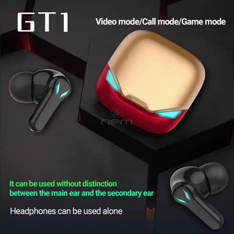 True Wireless Bluetooth Stereo Gaming Headset GT1 | 5-7hrs timp de redare, in-Ear, anularea zgomotului, IPX6 impermeabil, afișaj