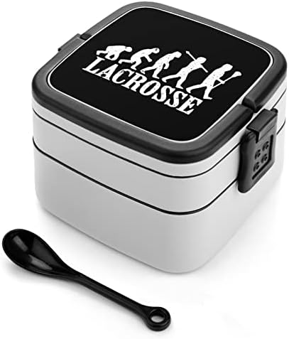 Lacrosse Evolution Graphic Lacross Player Cutie de prânz Portabil Bento Box Bento Capacitate de mare capacitate Container alimentar