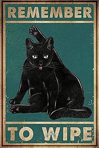 Semne de staniu vintage Cats Cats Prits Link to ștergeți poster metal negru poster love pisici poster metal pisica metal poster
