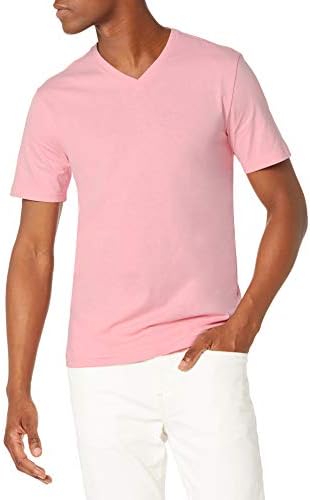 Essentials bărbați Slim-Fit Cu mânecă scurtă V-Neck T-Shirt, pachet de 2