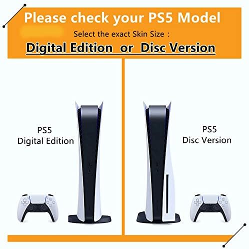 WREXIL LEEWEE PENTRU PS5 PS5 Skin Disc Edition & Digital Edition Console și controler de acoperire de vinil Skins Wraps rezistent