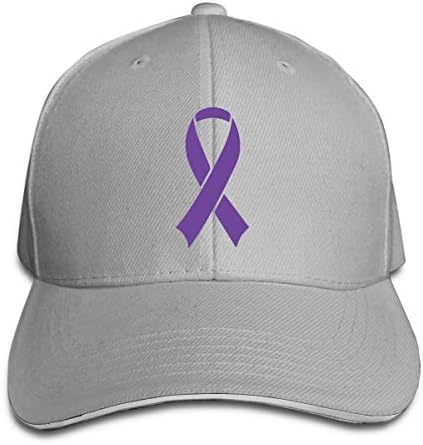 Cancer Pancreatic Conștientizare Panglică Femei / Bărbați Reglabil Vârf Sandwich Cap Snapback Pălării