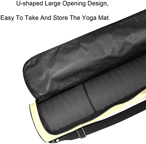 RATGDN Yoga Mat Bag, animale sălbatice siluete exercițiu Yoga mat Carrier Full-Zip Yoga Mat Carry Bag cu curea reglabilă pentru