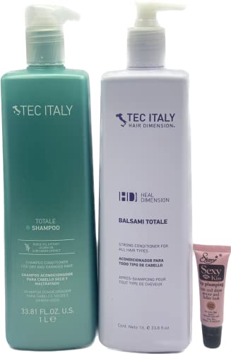 Șampon TEC Italia Totale 33,8 Oz și Balsami Totale 33,8 oz - Lipul Starry Free Plumping Gloss 10ml