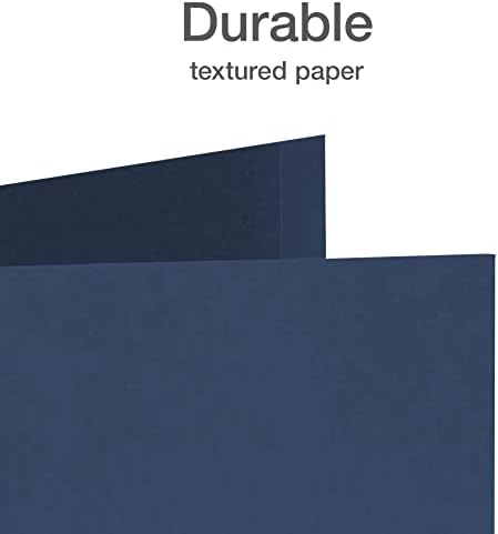 Oxford 2 foldere de buzunar, Mega cutie de 125, foldere de hârtie texturate, albastru, Dimensiune literă, elemente esențiale