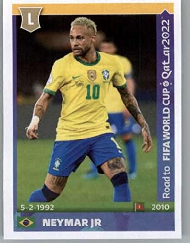 2021 Autocolante Panini: Drumul către FIFA World Cup Qatar 202288 Neymar Jr Brazilia Soccer Mini Sticker Card de tranzacționare