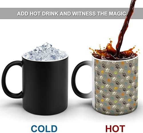 Laba imprimare Creative decolorare ceramice cafea Cupa căldură schimbarea halbă amuzant pentru biroul de acasă