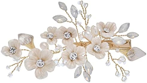 Uthty Handmade Crystal Rhinestone Perle de nuntă Clip Barrettes Pin Set Bridal Accesorii pentru păr Femei bijuterii